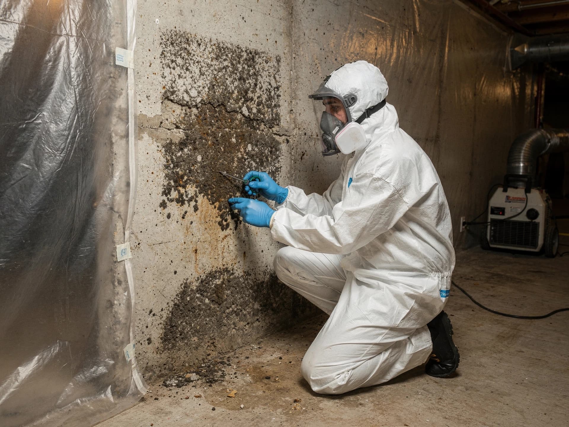 Professional restoration work with containment and debris control during removal